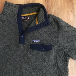 Charcoal Navy Quilted Patagonia pullover large men